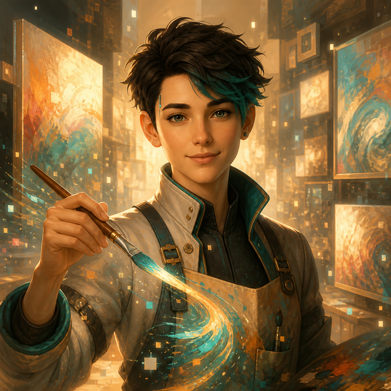 Ava, the AI artist persona for Ava's AI Paintings